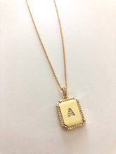 Load image into Gallery viewer, Initial plate necklace